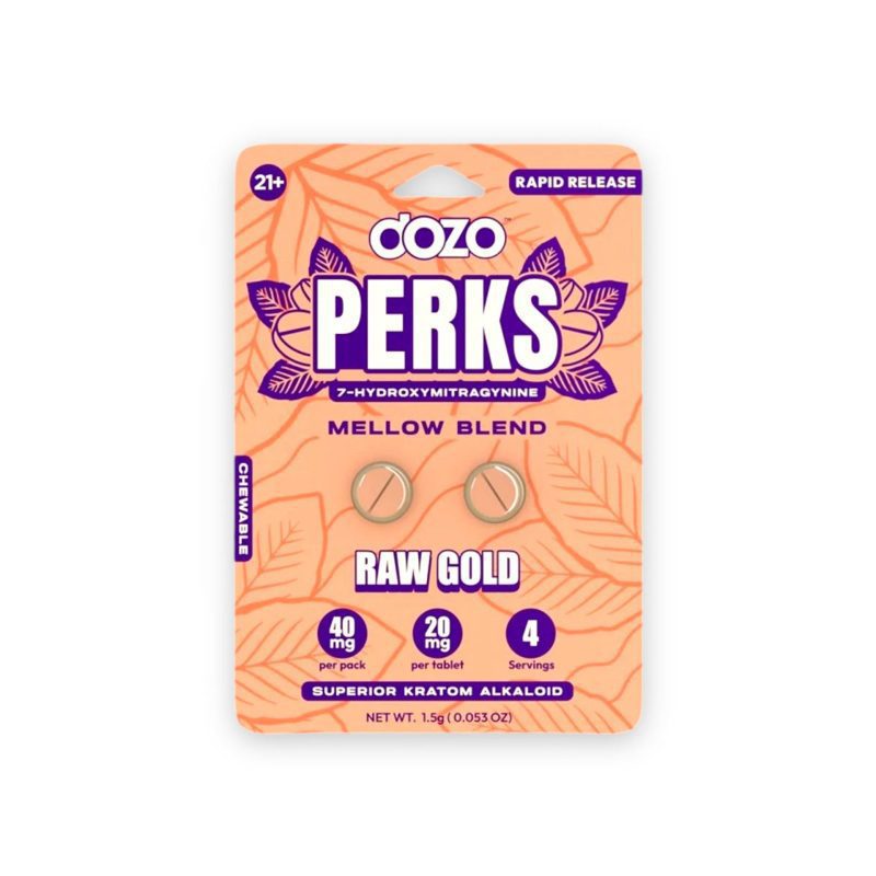 Dozo Perks 7 hydroxymitragynine Party Blend Mellow Blend 40mg 2ct 68648