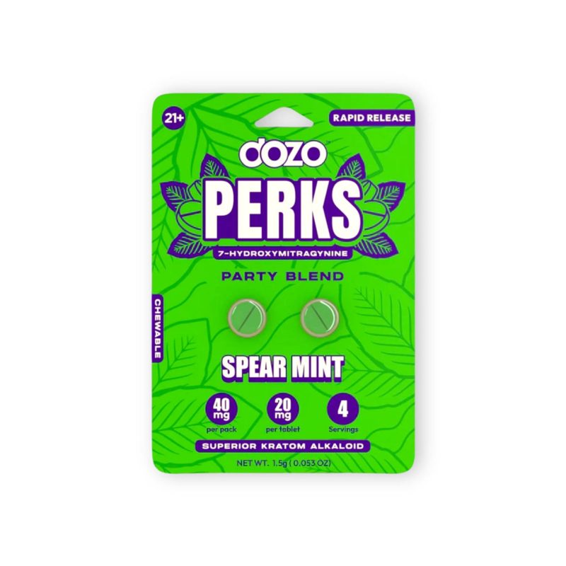 Dozo Perks 7 hydroxymitragynine Party Blend Spear Mint 40mg 2ct 01822 2560638b 8f07 4174 a59e fc79e4f4bba8