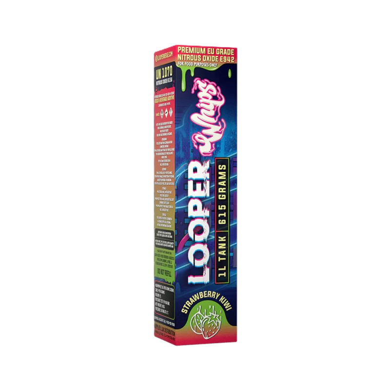 Looper Whips Cream Chargers 615g N2O Tank strawberry kiwi