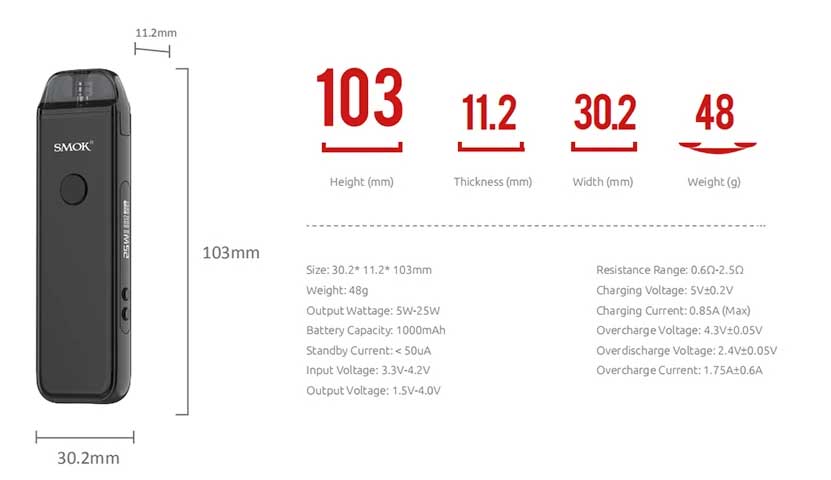 SMOK-Acro-25w-Vape-Kit-1000-mAh-Battery-Pod-System-in-Pakistan6