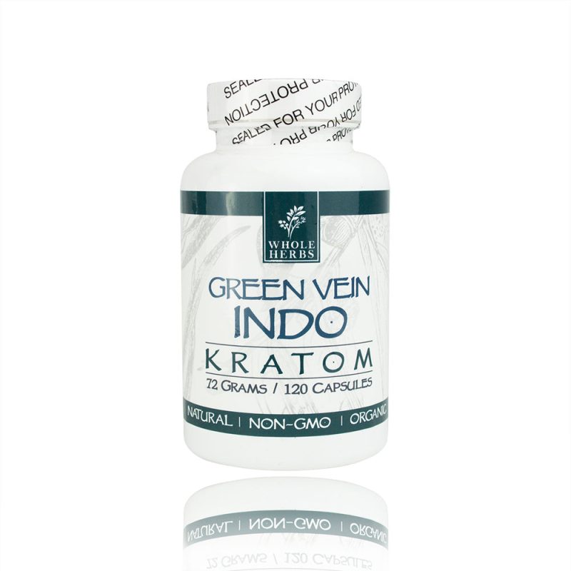 Whole herbs Green Vein Indo kratom caps 120ct