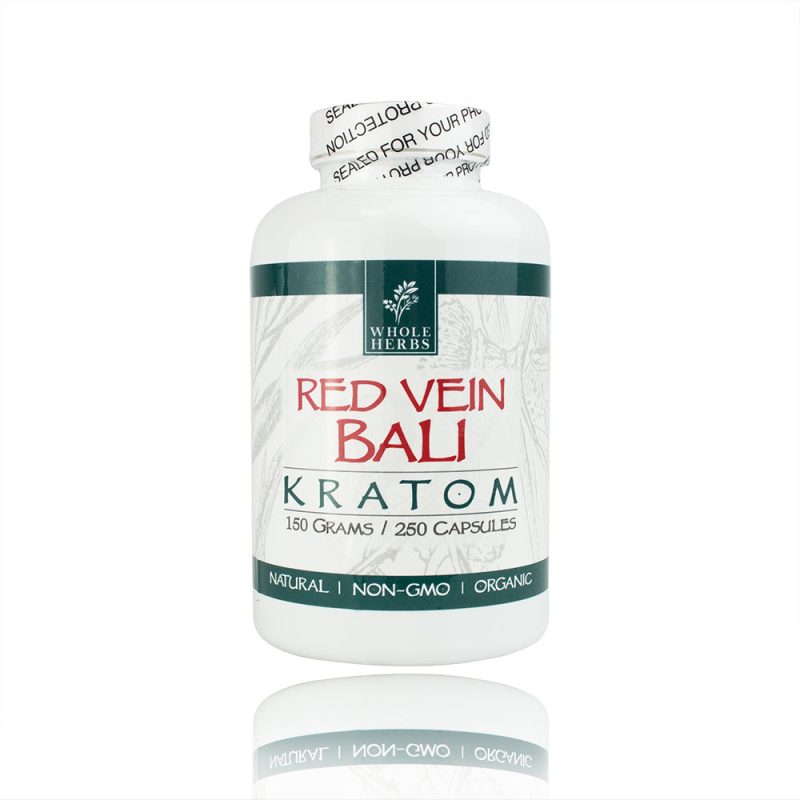 Whole herbs Red vein Bali kratom caps 250ct