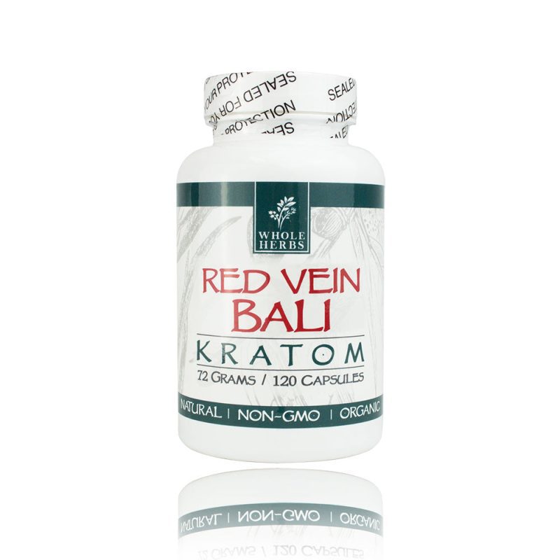 Whole herbs red Vein bali kratom caps 120ct