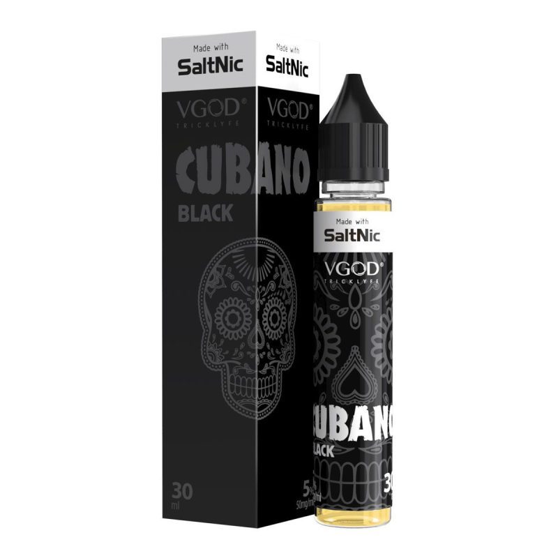 cubano black vgod saltnic 30ml