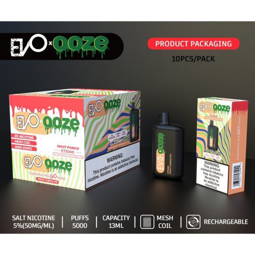 evo bar x ooze et5000 disposable vape 10ct display buy 9 get 1 free a28621 900x900 0