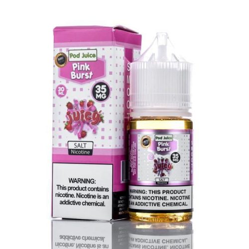 pod juice nicotine salt e liquid pod juice juicy salt pink burst 30ml 8745780084795