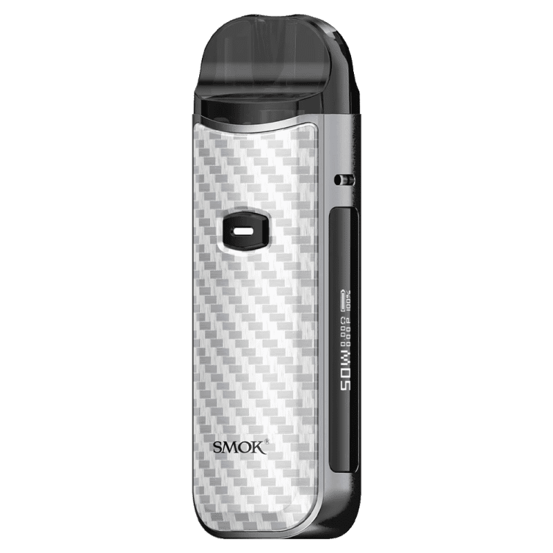 smok nord 50w vape kit silver carbon fibre