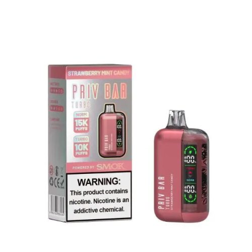 smok priv bar turbo 15000 puffs disposable strawberry mint candy jpg