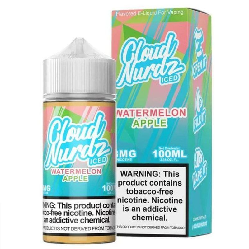 watermelon apple iced by cloud nurdz tfn 100ml