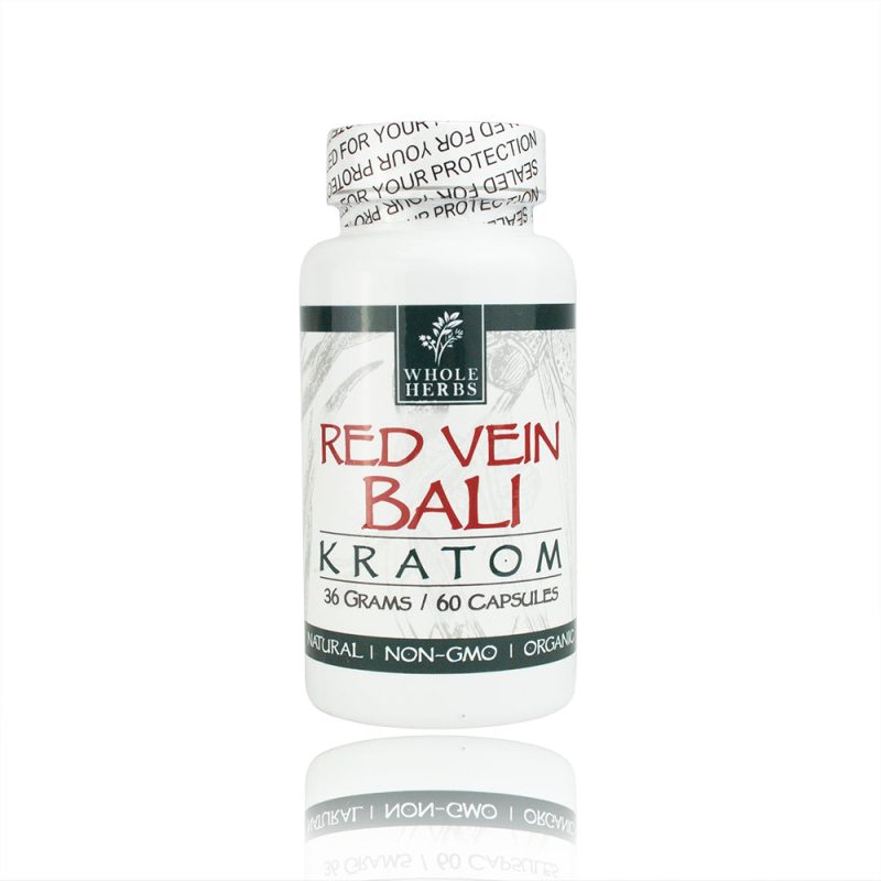 whole herbs red vein bali kratom caps 60ct